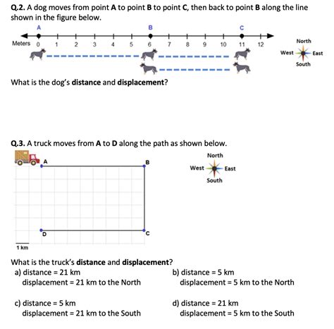 distance and displacement worksheet pdf